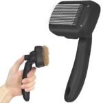 Self Cleaning Pet Grooming Deshedding Brush for Dogs Cats