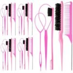 Aigee 25-Piece Pink Hair Styling Brush & Tools Set